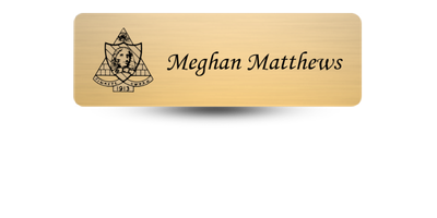 1 1" x 3" Phi Sigma Sigma Name Tag - Part #1269