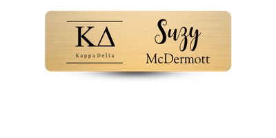 1 1" x 3" Kappa Delta Name Tag - Part #567