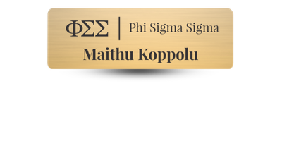 1 1" x 3" Phi Sigma Sigma Name Tag - Part #1263