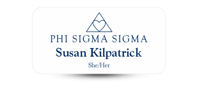 1.50" x 3" Phi Sigma Sigma Name Tag - Part #1273