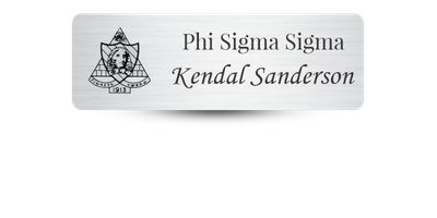 1 1" x 3" Phi Sigma Sigma Name Tag - Part #1264