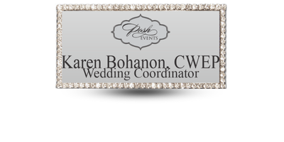 1.5 1.5"x3" Silver Framed Bling Style Name Tag