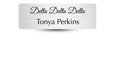 1 1" x 3" Delta Delta Delta Name Tag - Part #469