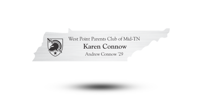 Tennessee State Shaped Name Tag Tennessee State Shaped Name Tag