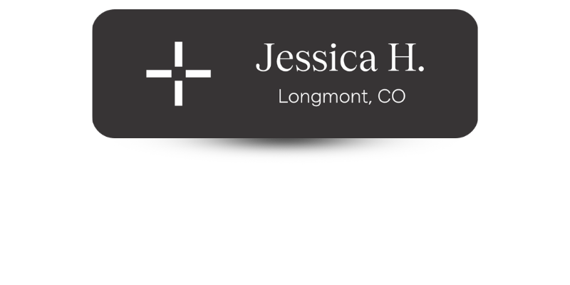 SENTRAL Metal Name Tag with Magnetic Backing