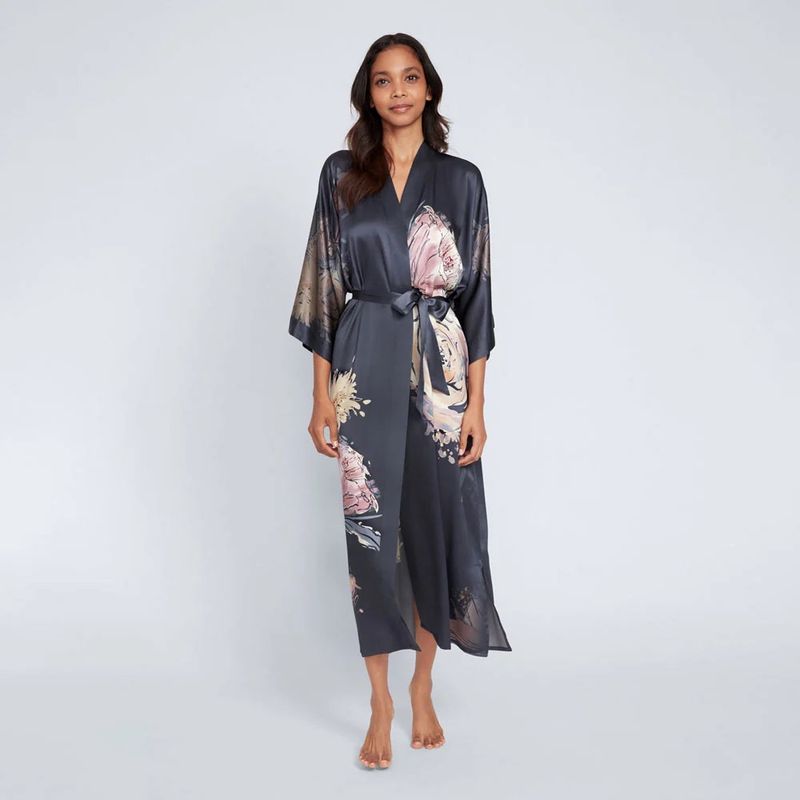Silk Jia Long Kimono Robe