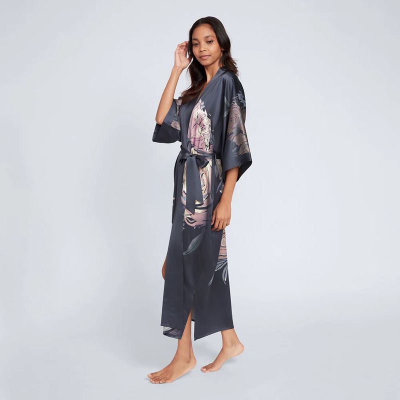 Silk Jia Long Kimono Robe