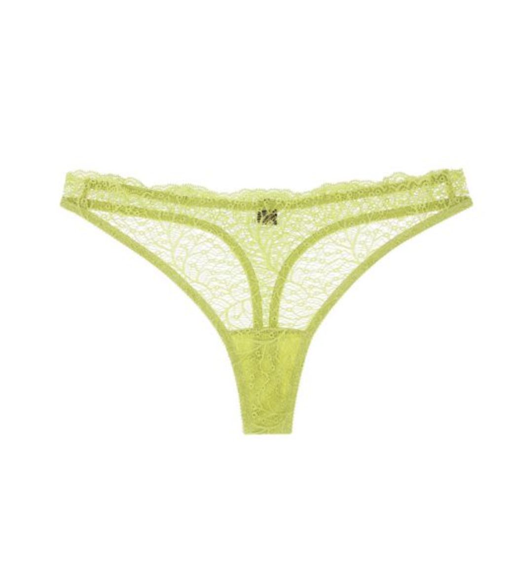 Allegra Thong, Colour: Chartreuse, Size: XL