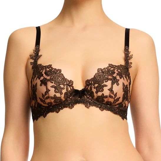 Rose Glambition Underwire Bra, Colour: Black, Size: 38 DD