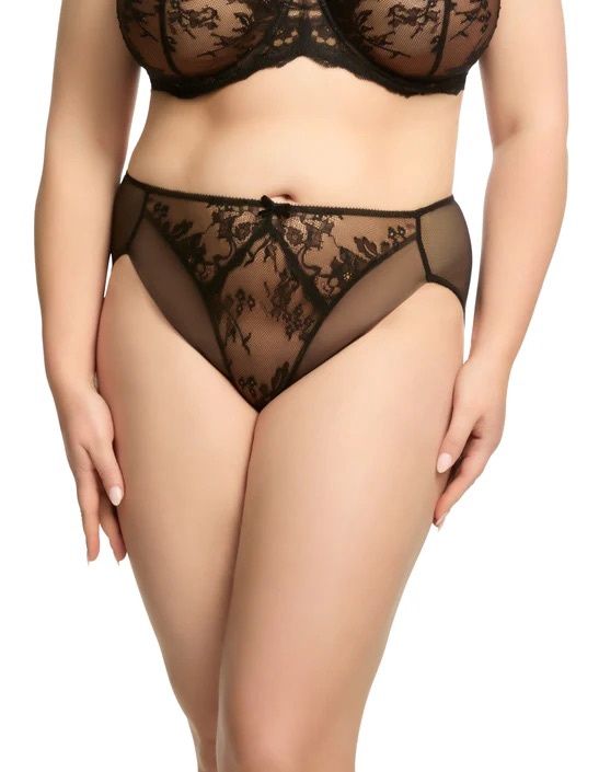 Yva Hi Cut Brief, Colour: Black, Size: M