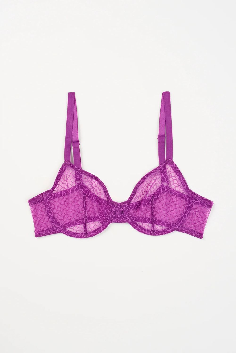 Kaleidoscope Underwire Bra, Colour: Berry, Size: 36 D