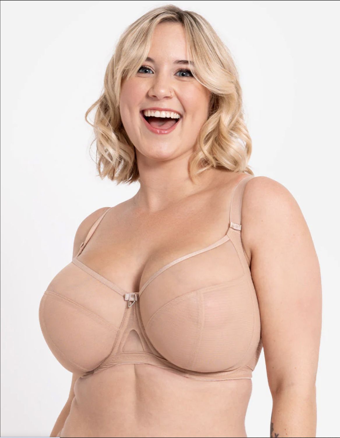 Victory Side Support Balcony Bra, Size: 34 J, Colour: Latte