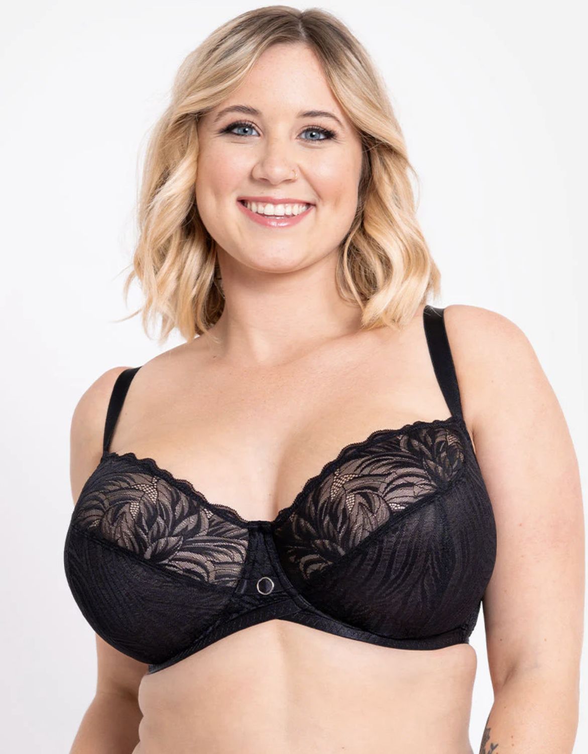 Lace Daze Balcony Bra, Size: 30 F, Colour: Black