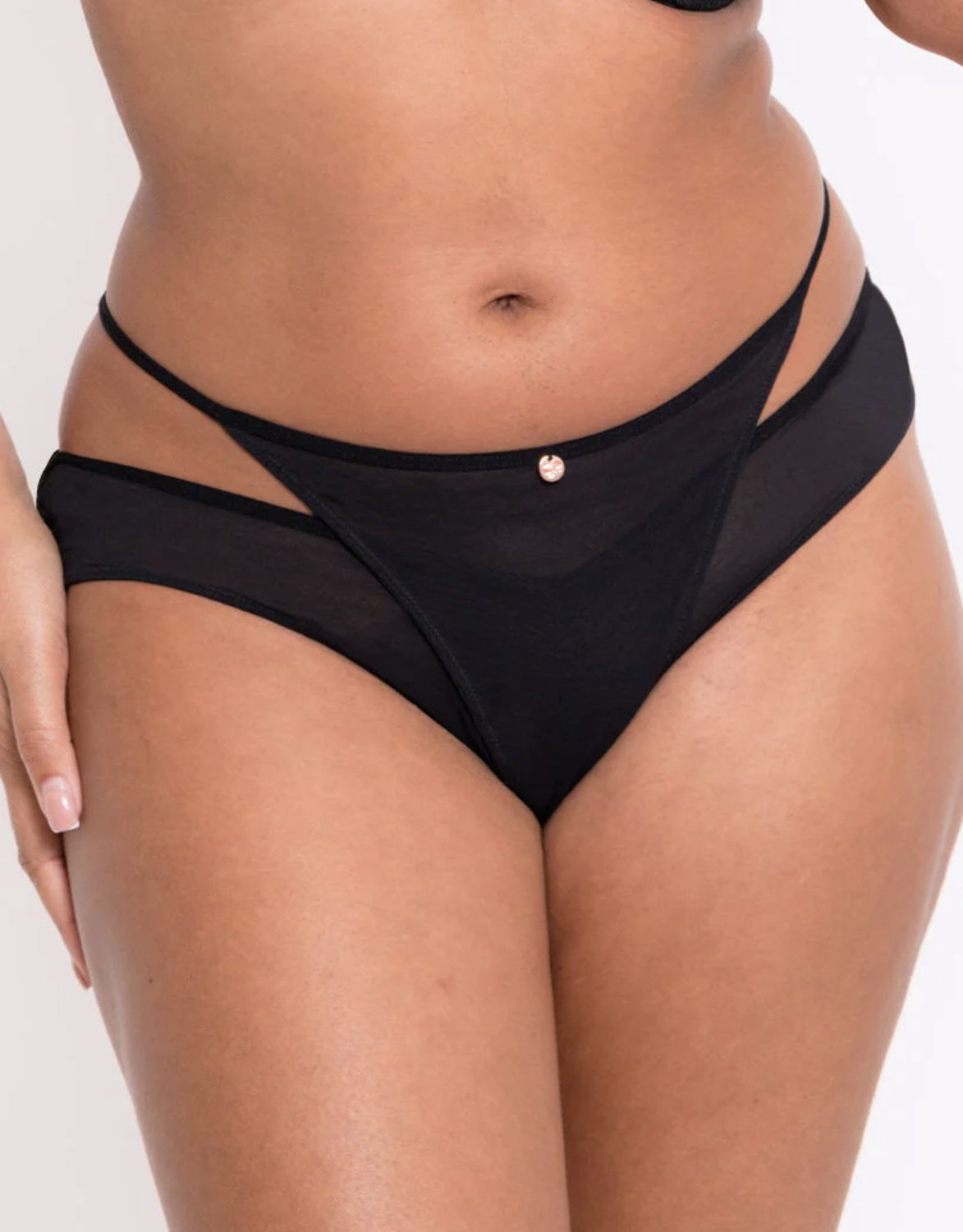 Peep Show Brazilian, Colour: Black, Size: S
