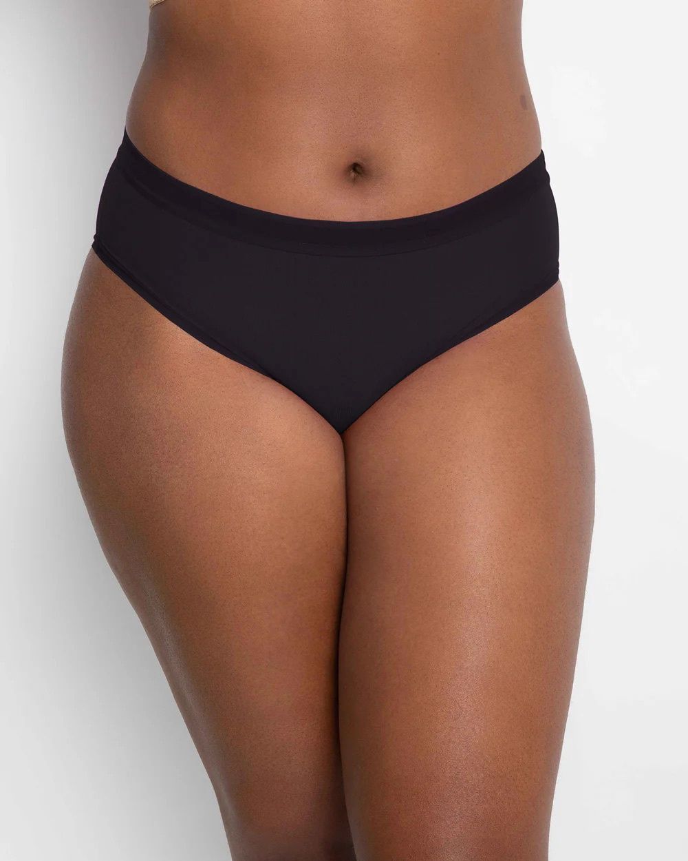 Sheer Mesh High Cut Brief, Colour: Black, Size: M