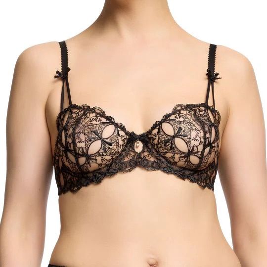Harlow Balconette Bra, Colour: Black, Size: 38 E