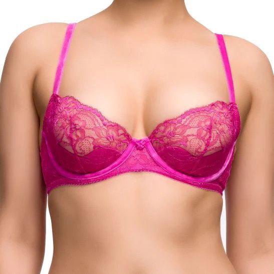 Tryst Balconette Bra, Colour: Fuchsia, Size: 34C