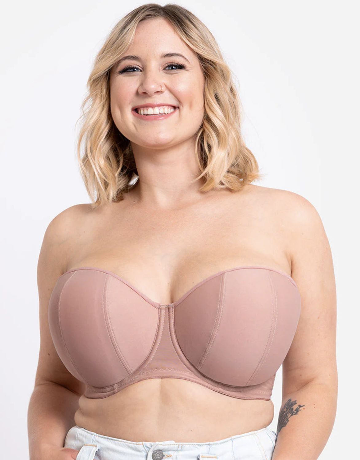 Luxe Strapless Multiway Bra, Colour: Biscotti, Size: 32 DD