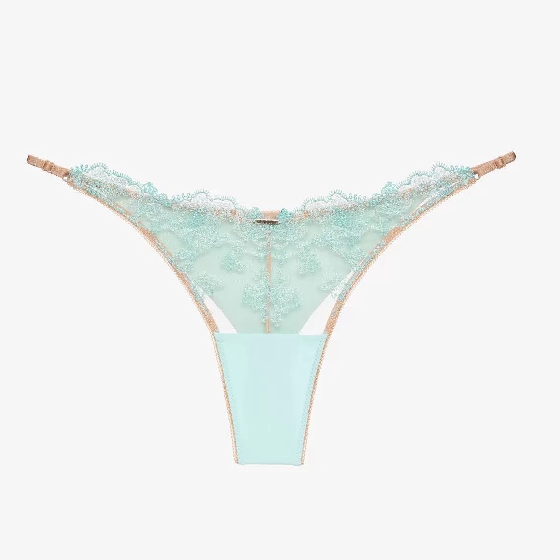 Vibe Lace Adjustable G-String, Colour: Mint, Size: XS