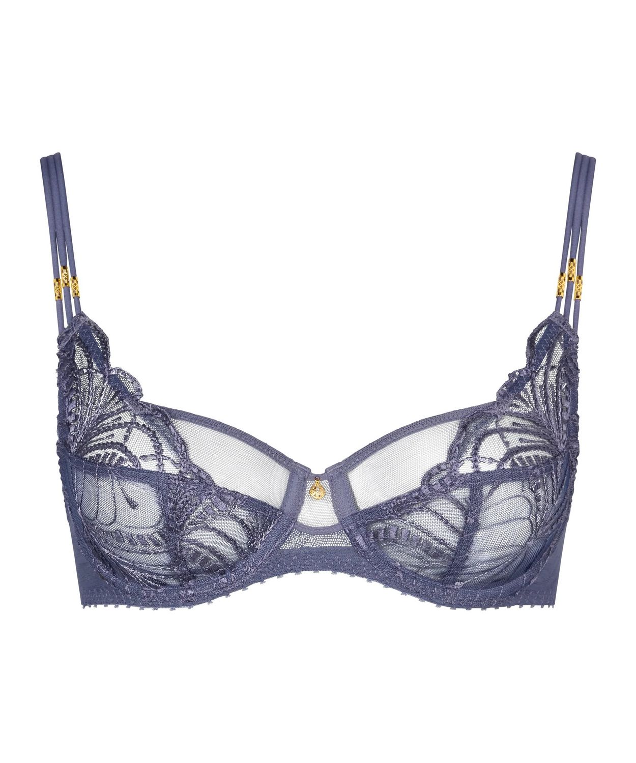 Vibes Shoulder Full-Cup Bra, Colour: Denim, Size: 32 C