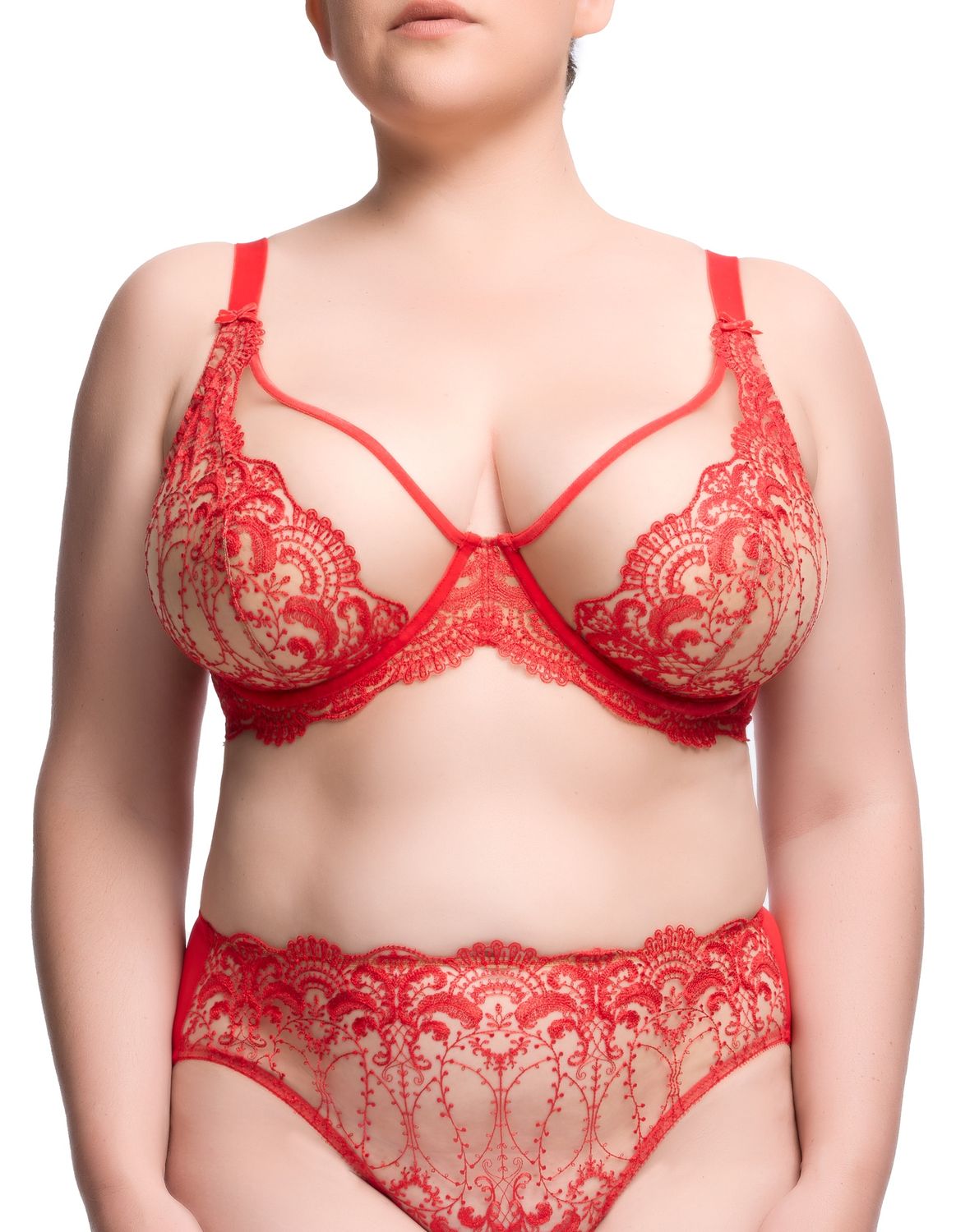 Nom de Plume Curve Underwire Bra, Colour: Flame Red, Size: 40 DD