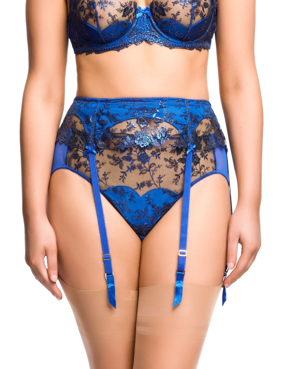 Victress Foil Suspender, Colour: Electric Blue, Size: M