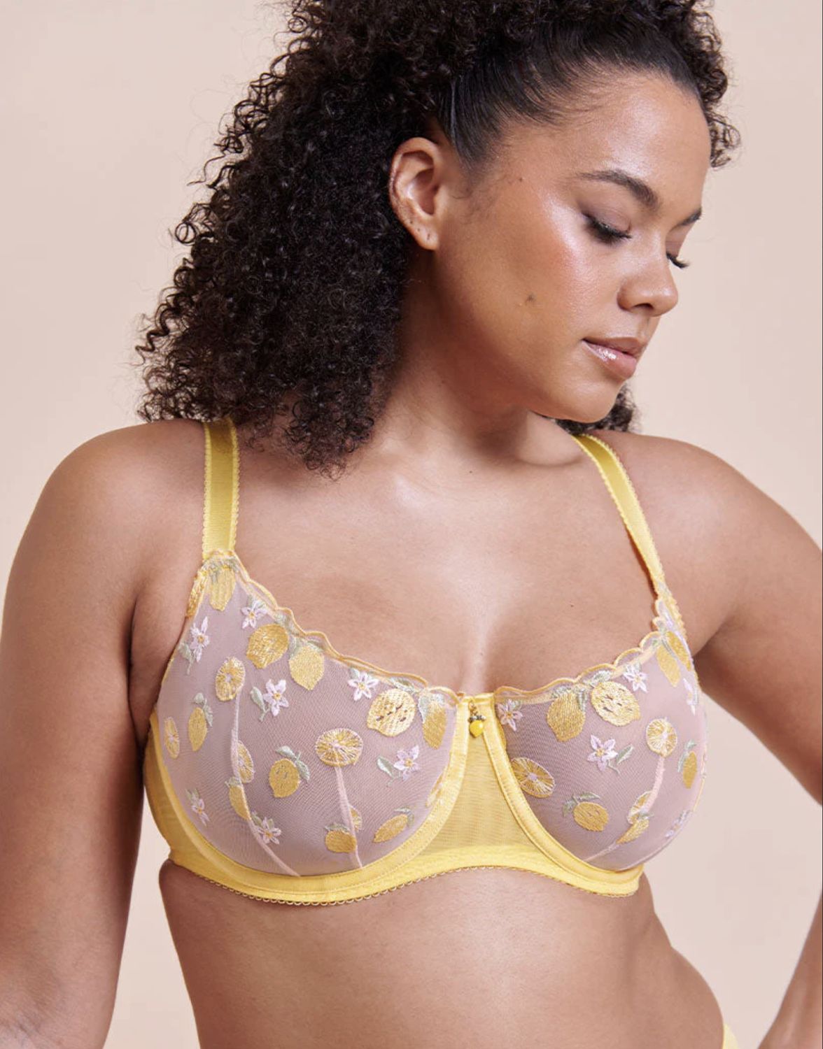 Limoncello Balcony Bra, Colour: Lemon Blush, Size: 32 DD
