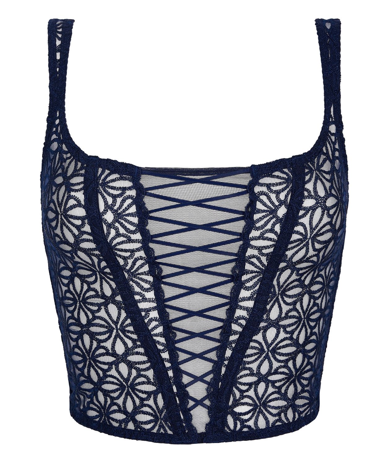 Secret Memories Bustier in Deep Blue, Colour: Deep Blue, Size: S