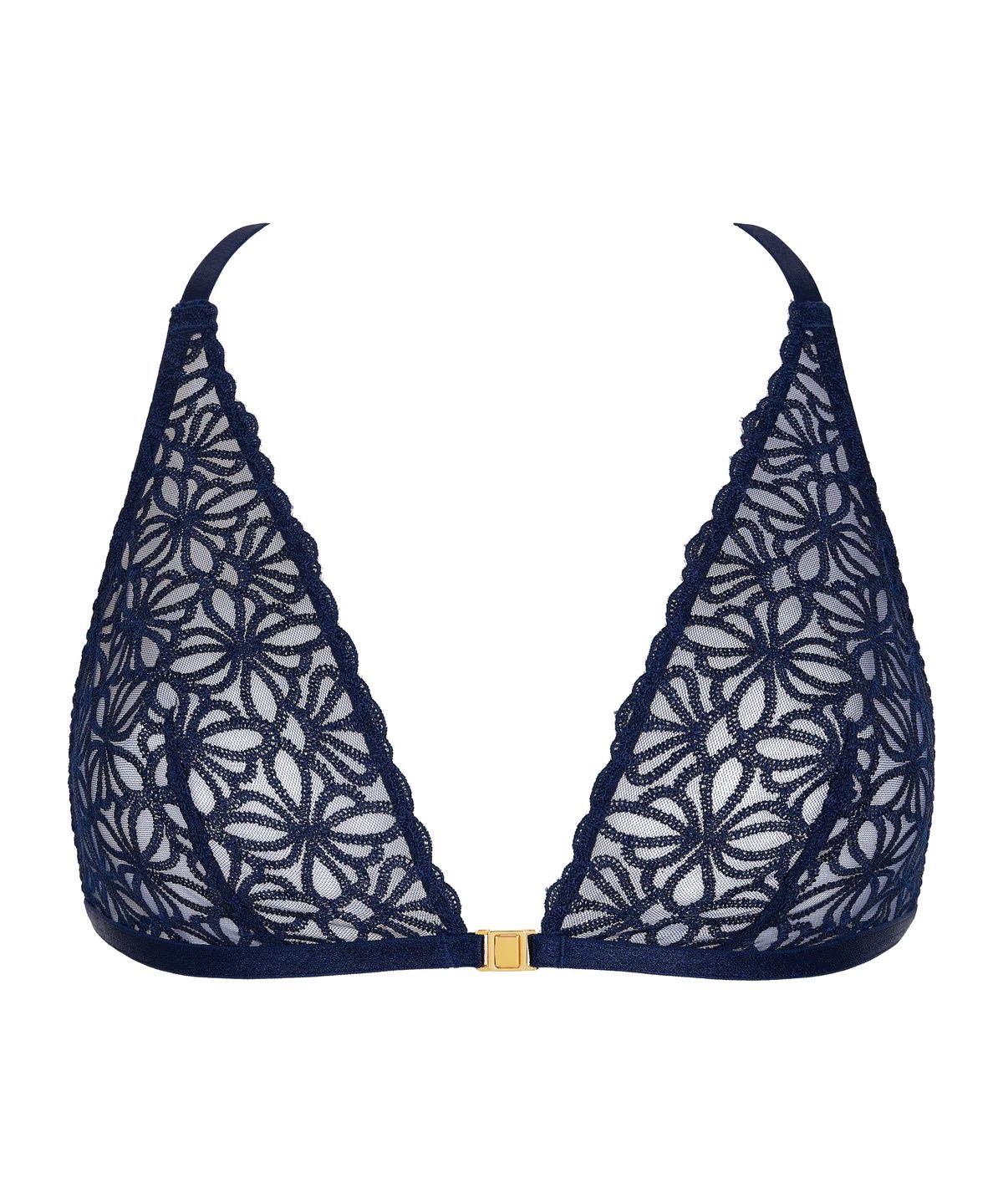 Secret Memories Ultra Plunge Triangle Bra in Deep Blue, Colour: Deep Blue, Size: 32 C