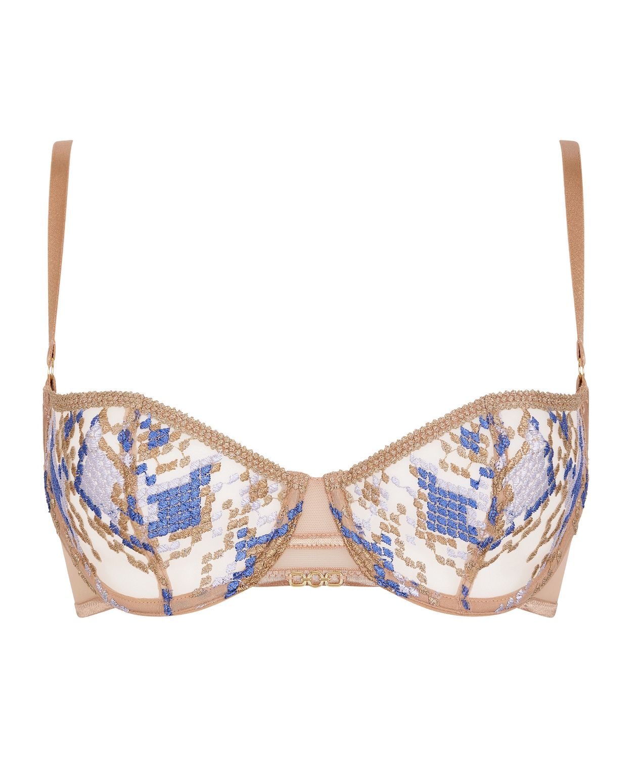 Poetic Delights Underwired Half-Cup Bra in Skyway, Colour: Skyway, Size: 32 B