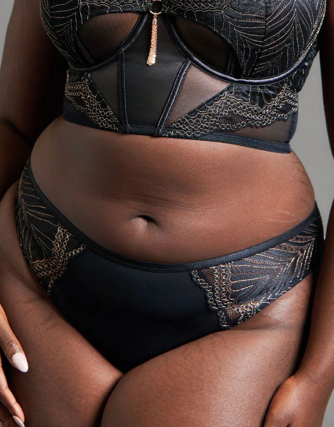 Showgirl Tanga, Colour: Black, Size: S