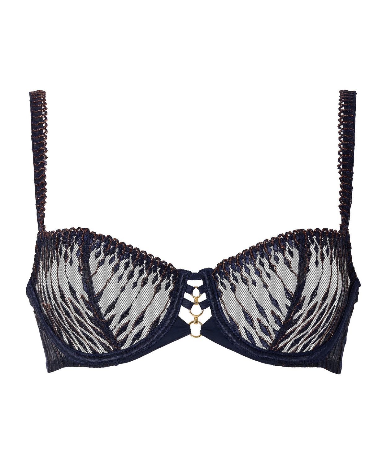 Voodoo Kiss Underwire Half-Cup Bra, Colour: Blue Moon, Size: 32 B