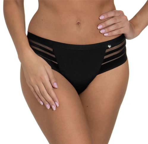 Alegra Brazilian Brief, Colour: Black, Size: S