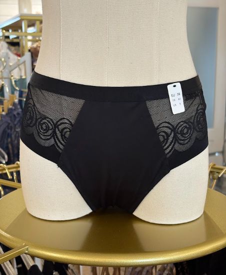 Ruby Brazilian Brief, Colour: Black, Size: S