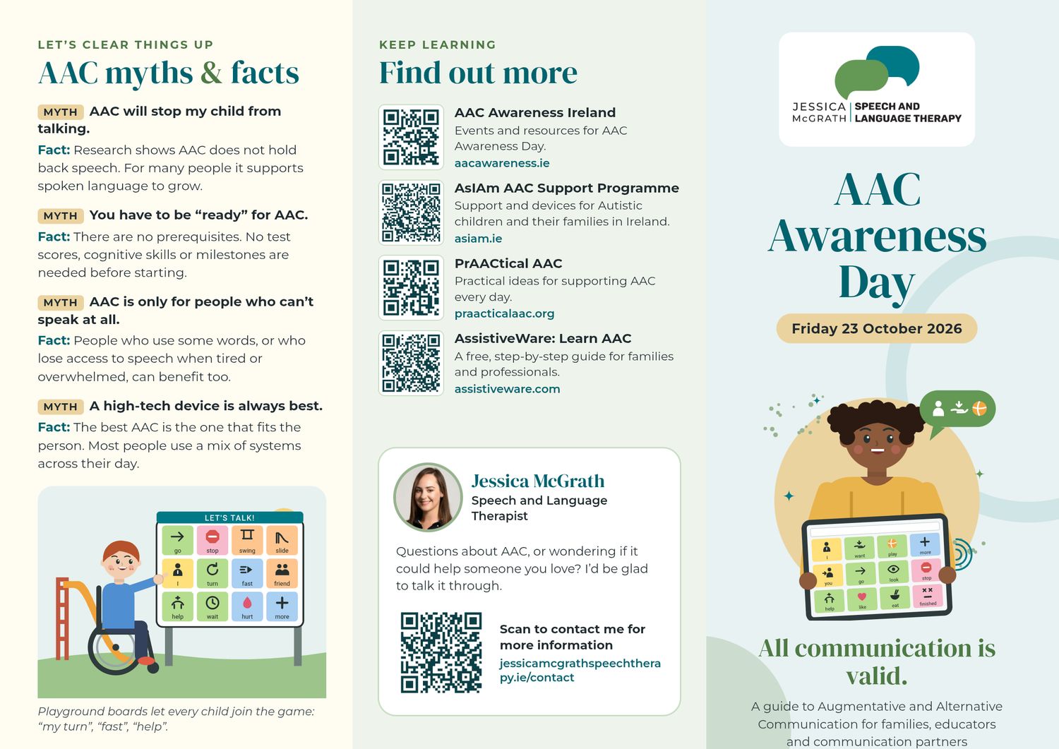 Pamphlet for AAC Awareness Day 2026