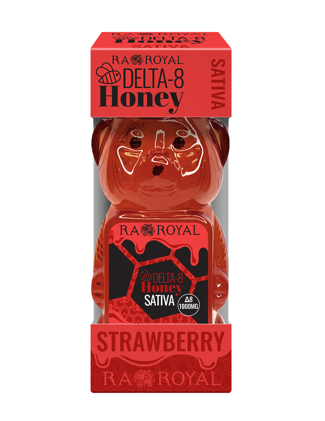 D8 HONEY BEAR 1000MG, FLAVOR: STRAWBERRY SWEET (SATIVA)
