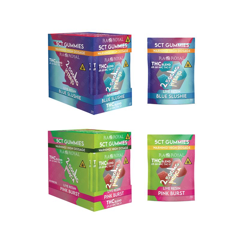 THC BLEND 2,500MG 5CT POUCH GUMMY - 10CT DISPLAY