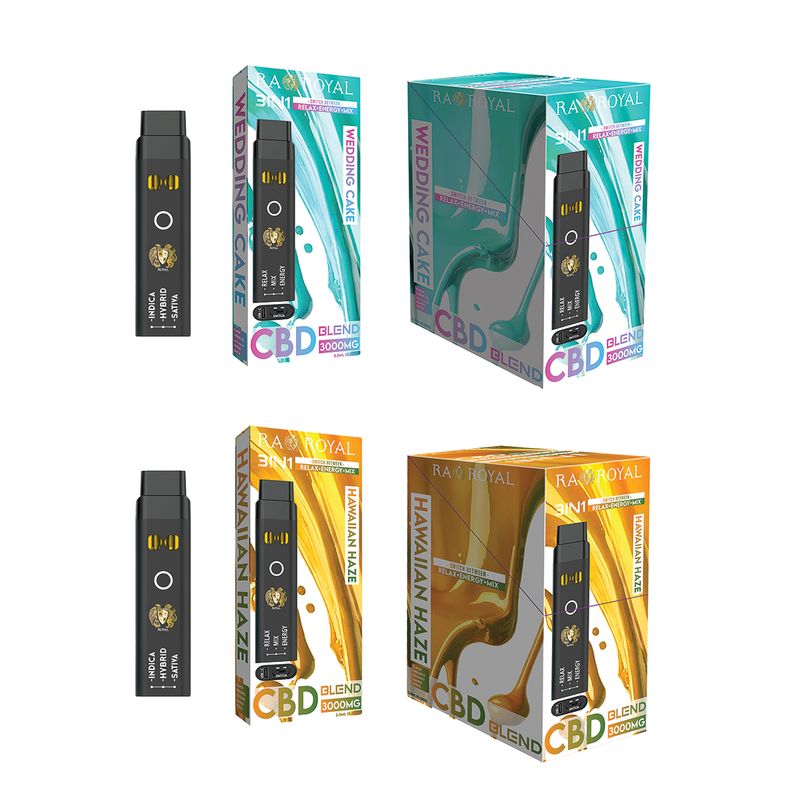 RA 3IN1 CBD+ DISPOSABLE 5CT BOX