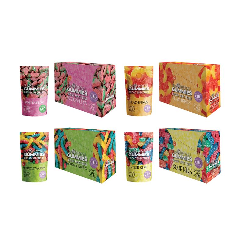 BROAD SPECTRUM CBD 150MG GUMMY POUCH - 10CT DISPLAY