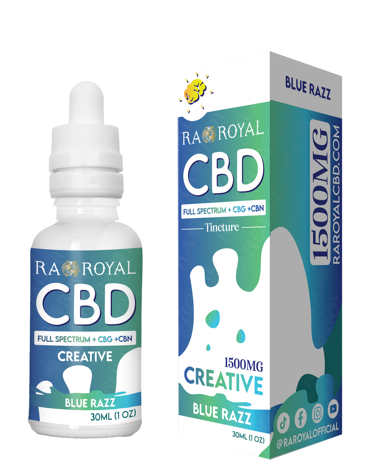 CBD BLEND CREATIVE 15000MG TINCTURE, FLAVOR: BLUE RAZZ