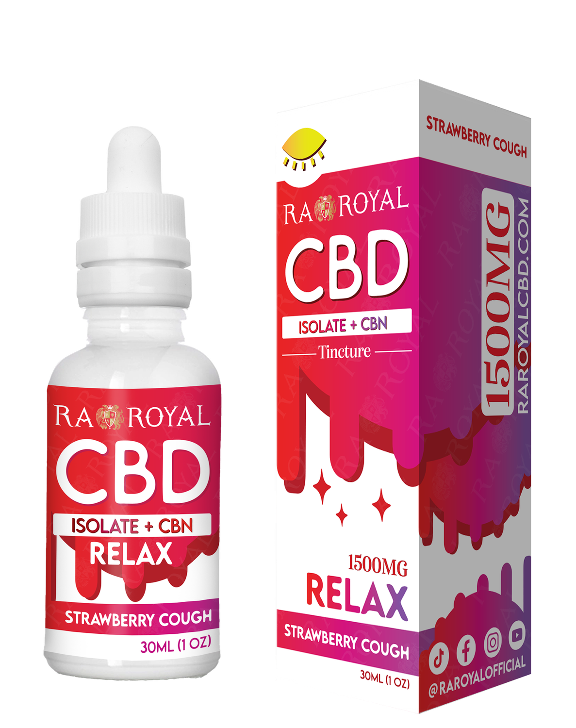 CBD BLEND 1500MG RELAX TINCTURE, FLAVOR: STRAWBERRY COUGH