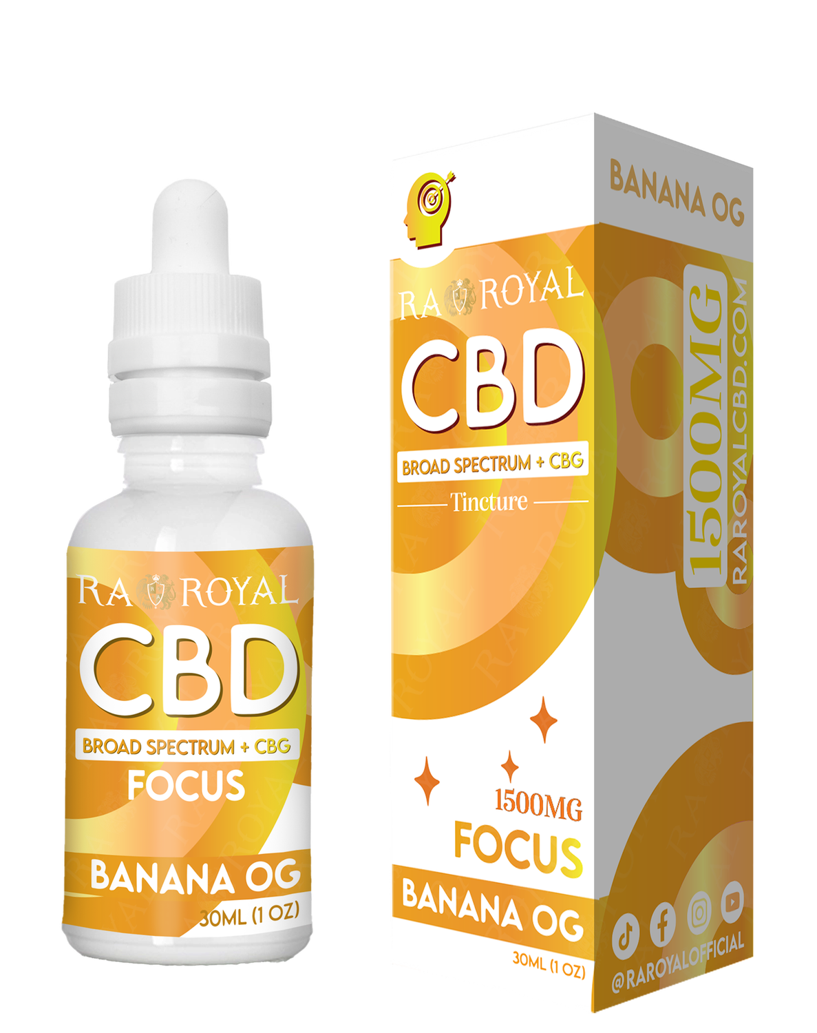 CBD BLEND 1500MG FOCUS TINCTURE, FLAVOR: BANANA OG