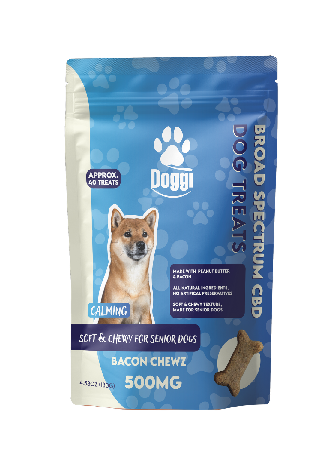 DOGGI CBD DOG TREATS, FLAVOR: BACON CHEWZ
