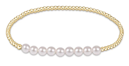 Classic Gold Beaded Bliss 2.5mm Bead Bracelet - 5mm Pearl