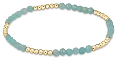Blissful Pattern 2.5mm Bead Bracelet - Amazonite