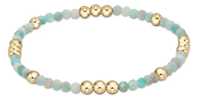 Worthy Pattern 3mm Bead Bracelet - Amazonite