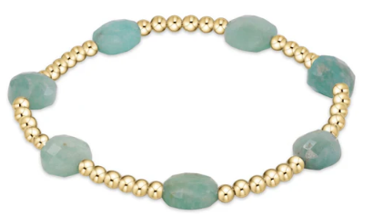 Admire Gold 3mm Bead Bracelet - Amazonite