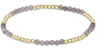 Blissful Pattern 2.5mm Bead Bracelet - Labradorite