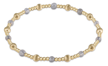 Dignity Sincerity Gemstone 4mm Bead Bracelet- Labradorite