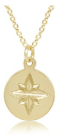 16&quot; Necklace Gold - Direction Gold Disc